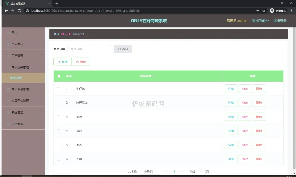 图片[3]-Java毕业设计-基于SpringBoot的在线商城系统(毕业论文+答辩PPT+毕设源代码)-悟饭源码